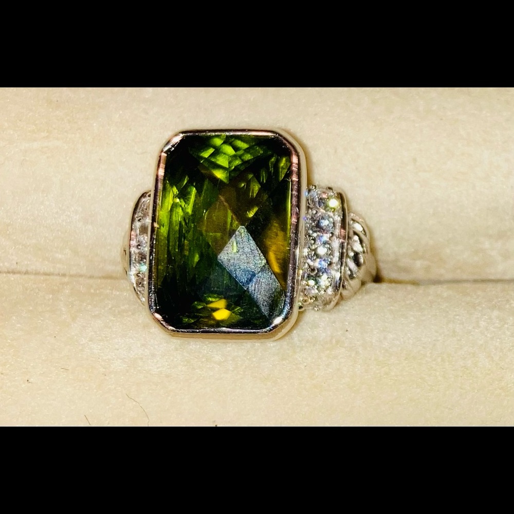 Sterling Silver Peridot Cocktail Ring